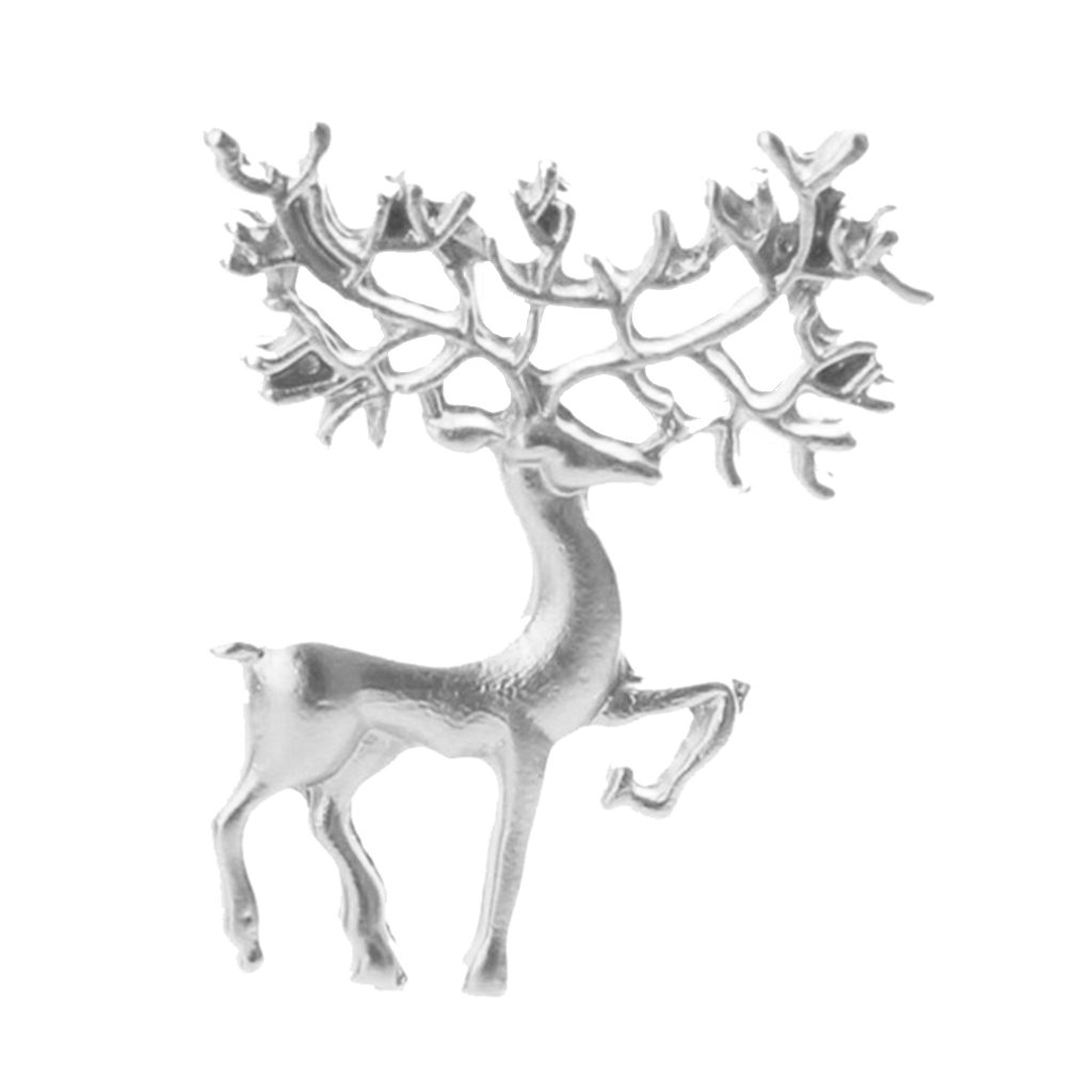 Fashion Christmas Reindeer Elk Head Brooch Pin Boutonniere Charms Corsage