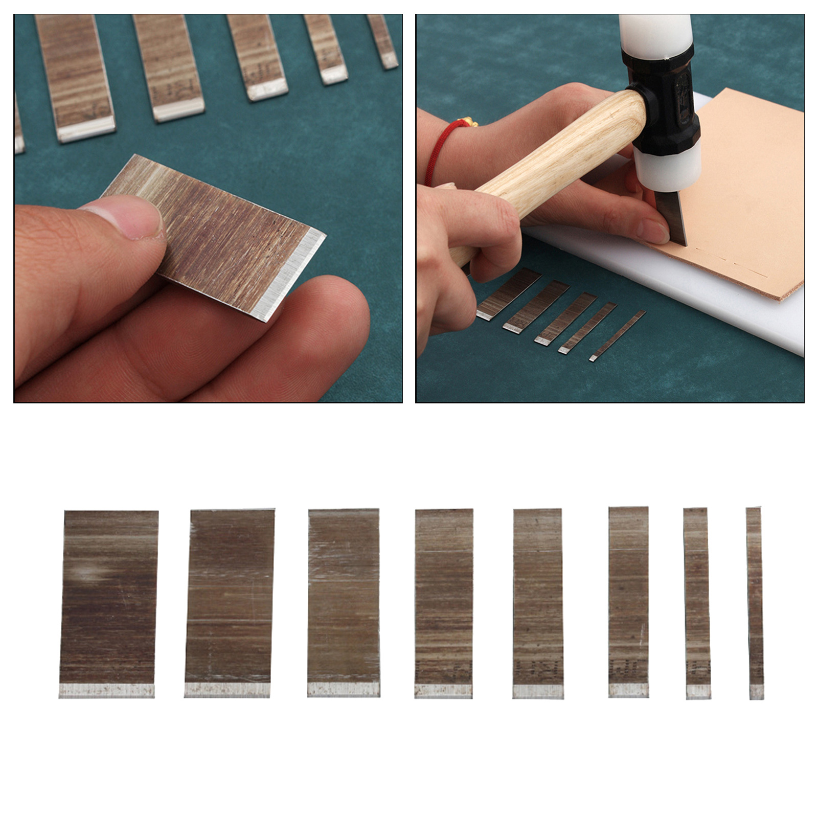 8Pcs Steel Leather Die Cutter Cutter Cutting Mold Shapes Embossing Stencil Template Punching Wallet Leather Craft Tool Supplies