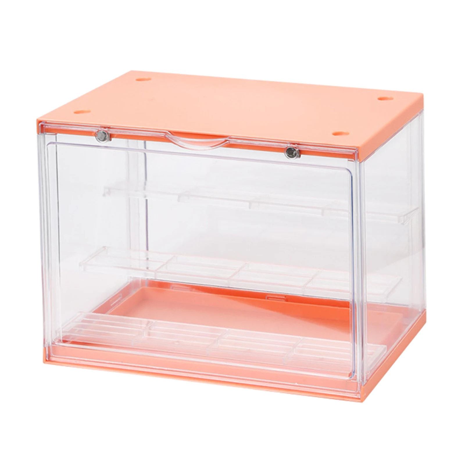 Stackable Clear 3 Layer Action Figure Display Case Dustproof Showcase for Doll Action Figure Diecast Car Models Shelf Organizer