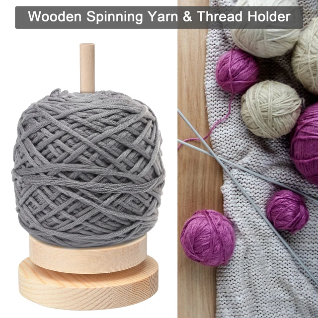 Wooden Yarn Holder Yarn Holder With Twirling Mechanism - Temu