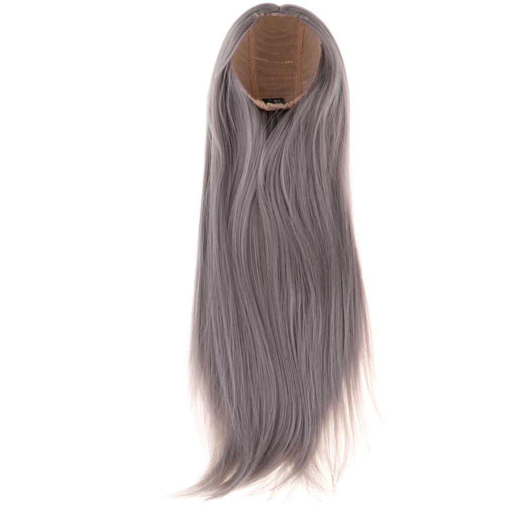 9 10 inch 1/3 BJD doll wig long straight hair for SD Uncle Doll Gray