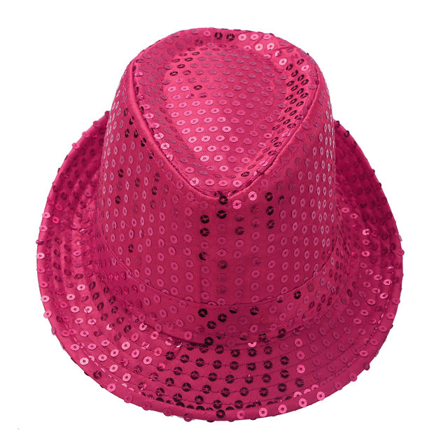 Chapeau Pailleté Métallique à Changement De Couleur - Style Hip Hop - Pour Carnaval, Fêtes Et Festivals - Taille Unique