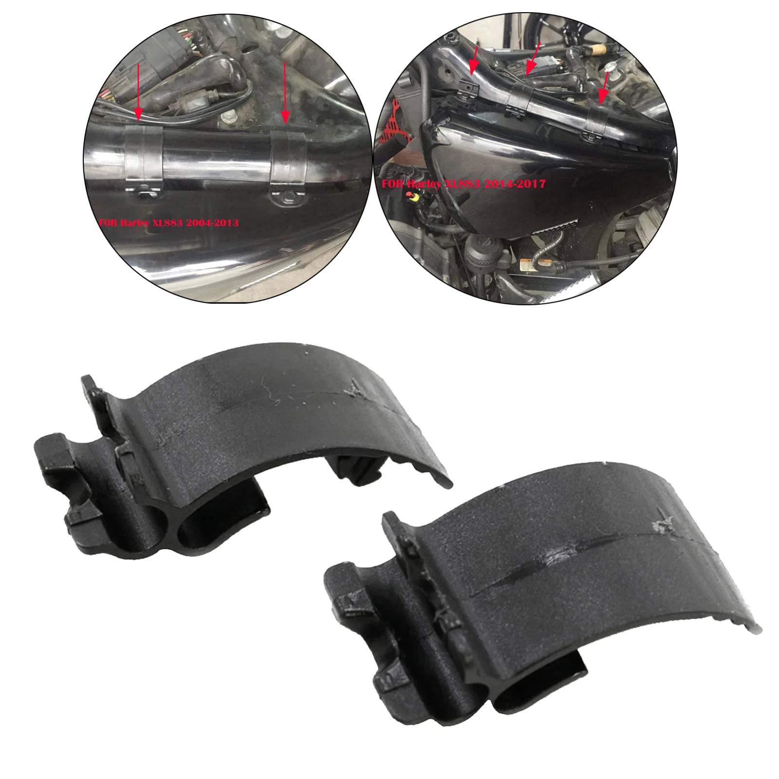 Replacement Side Cover Clips Set for Harley  XL1200 Left Side Battery Cover Mount, Motorcycle Spare Parts