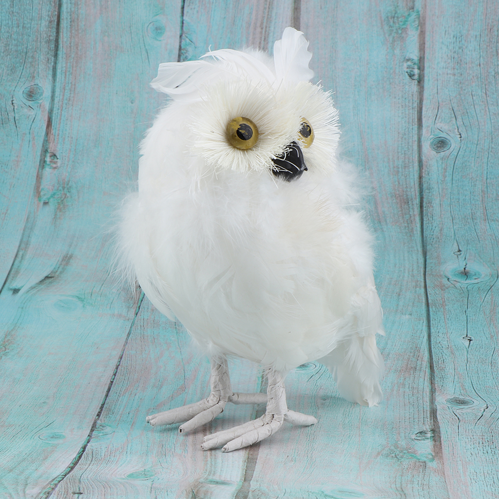 Lovely Plush Furry White Owl, Kids Animal Toys Decorative Artificial Animals Model, Gifts