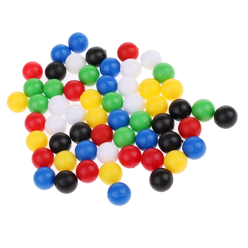 60pcs 10mm Plastic Balls Beads Accessories for Connecting 4 Shots Game, Quarto