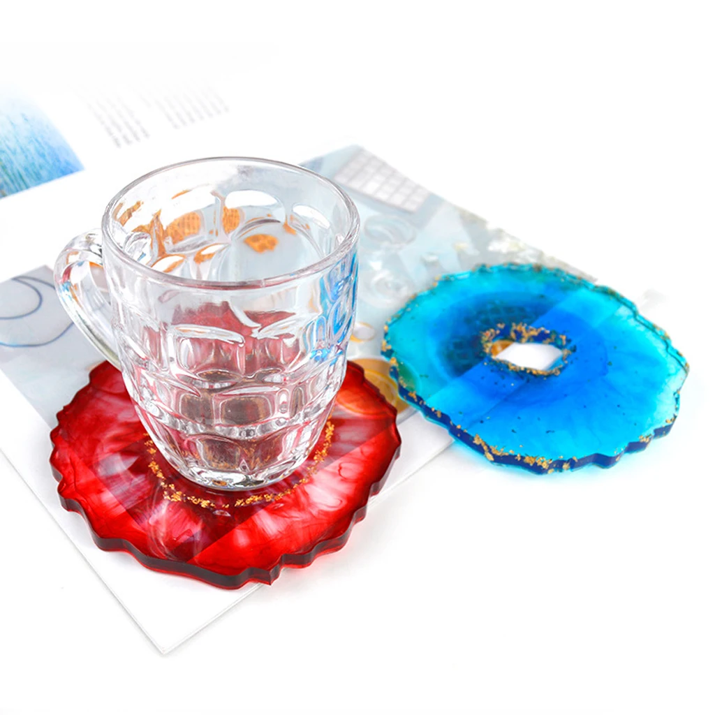 DIY Epoxy Resin Mold Coasters Silicone Making DIY Crystal Glue Jewelry Mould