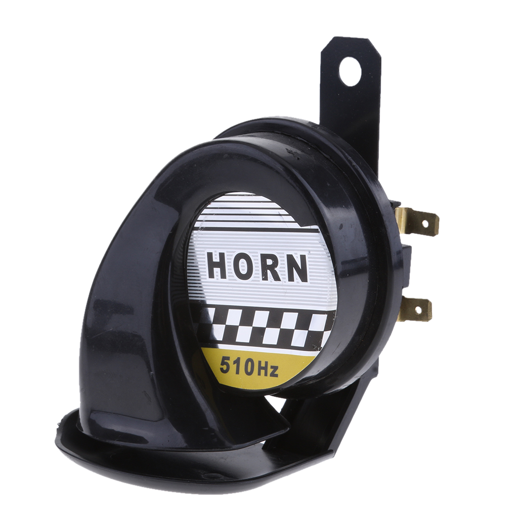 Car Motorcycle 110dB Loud Snail Air Horn Siren Waterproof 510hz 12V DC Black