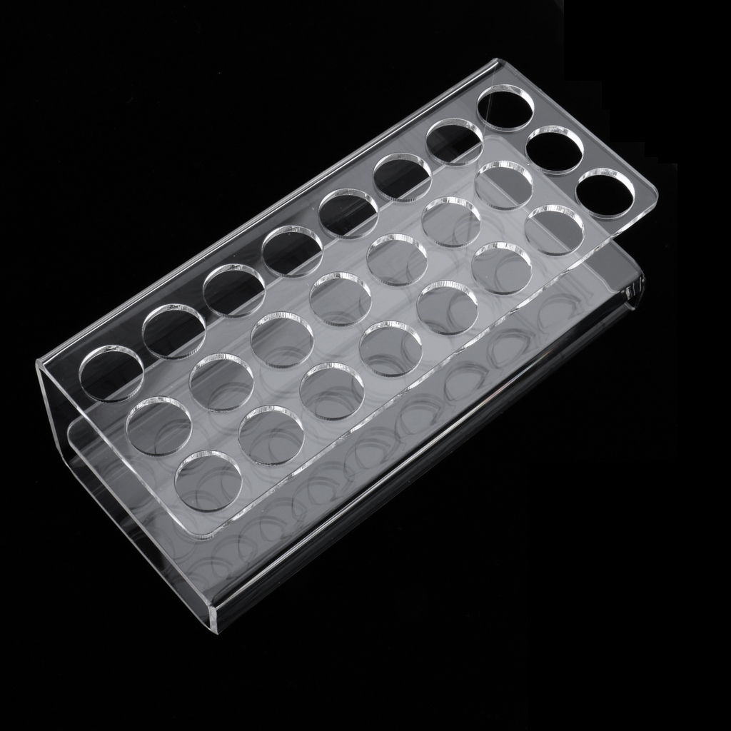 24 Slots Acrylic Lipstick Display Stand Cosmetic Organizer Makeup Pens Rack