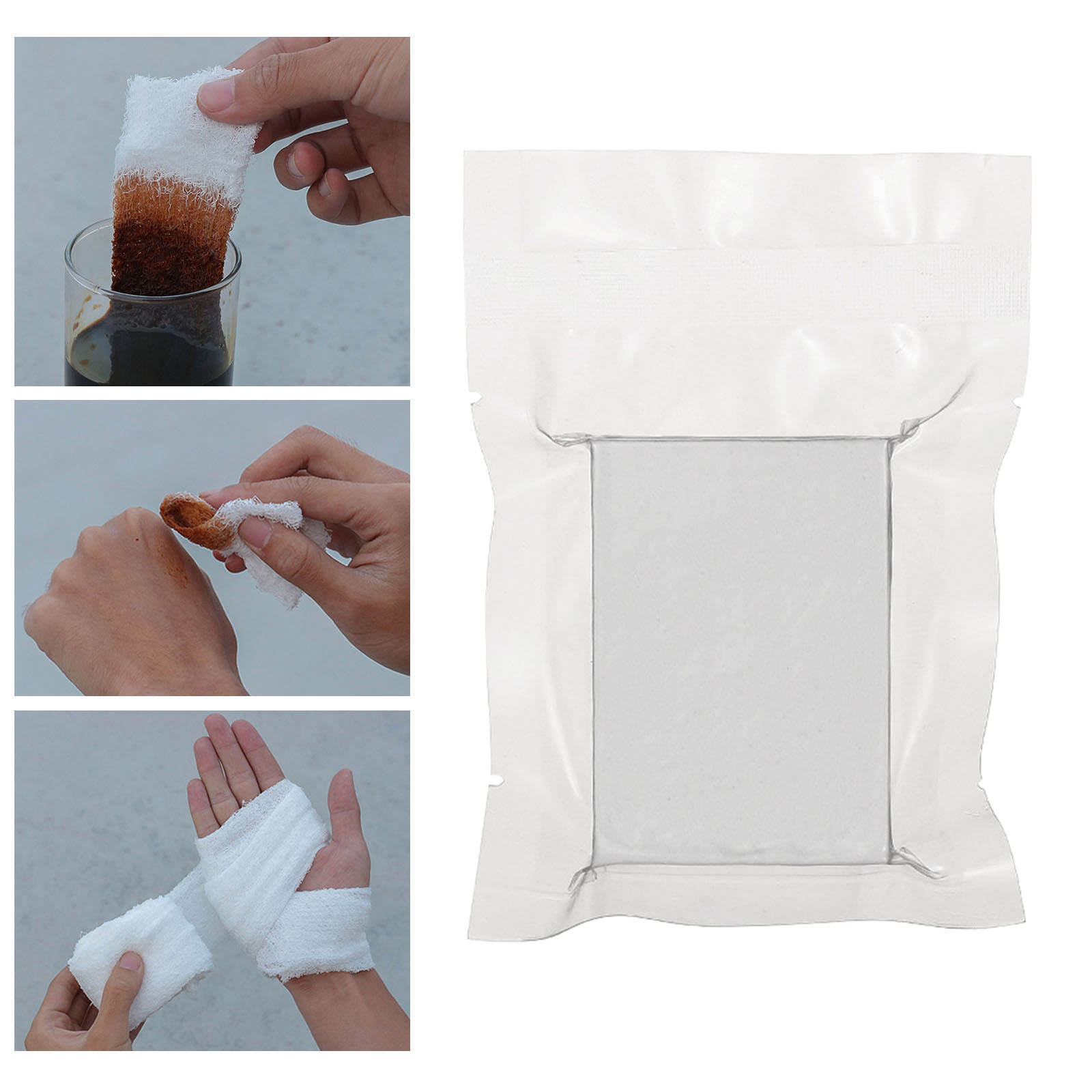 Compressed Gauze Cotton Winding Tape Dressing Compression Bandage for Home First Aid Kit
