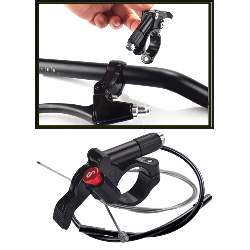 Durable Bike Fork Remote Lockout Lever For  Front Fork W/ Wire Tube
