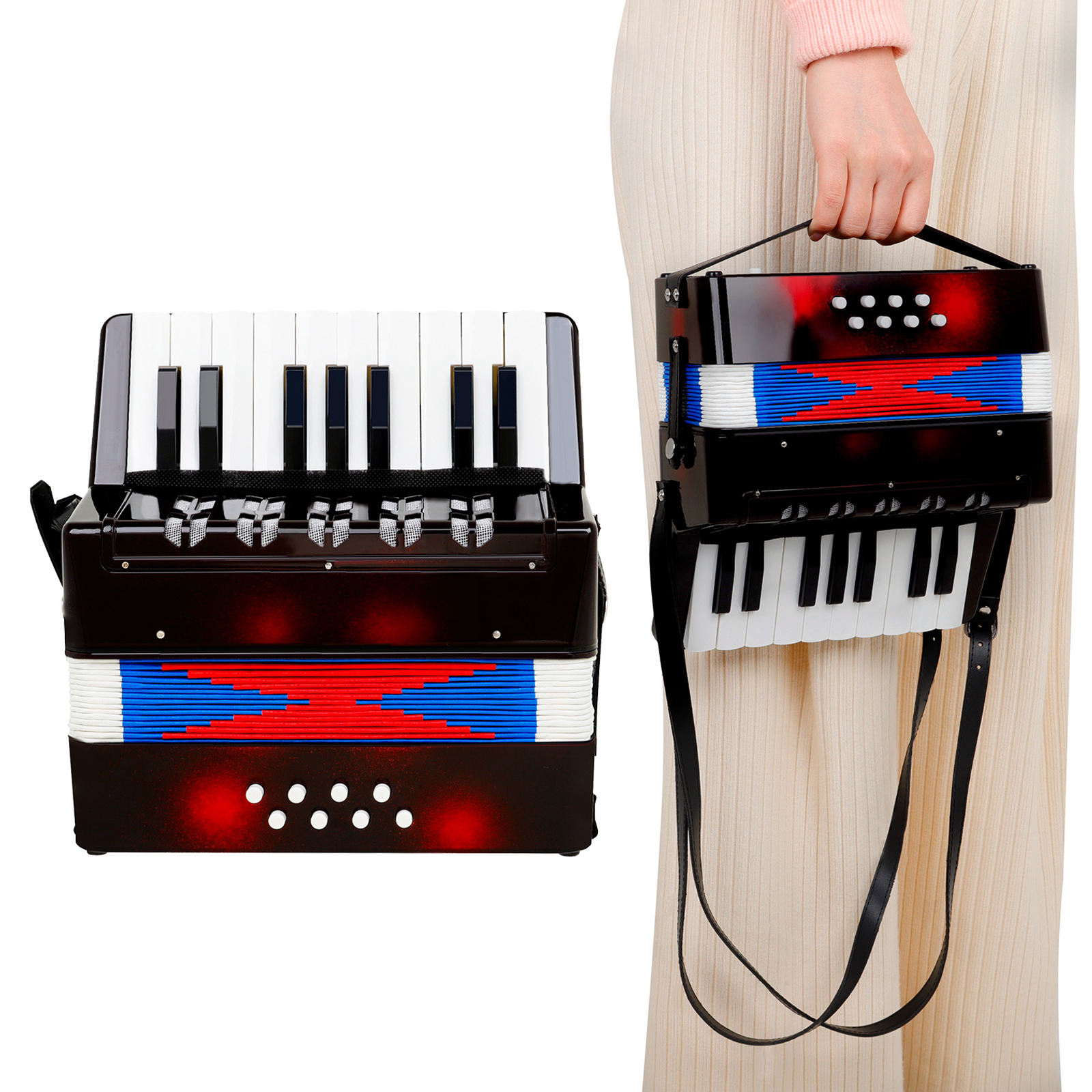 Small Accordion Children's Musical Instrument Toy for Beginner Students