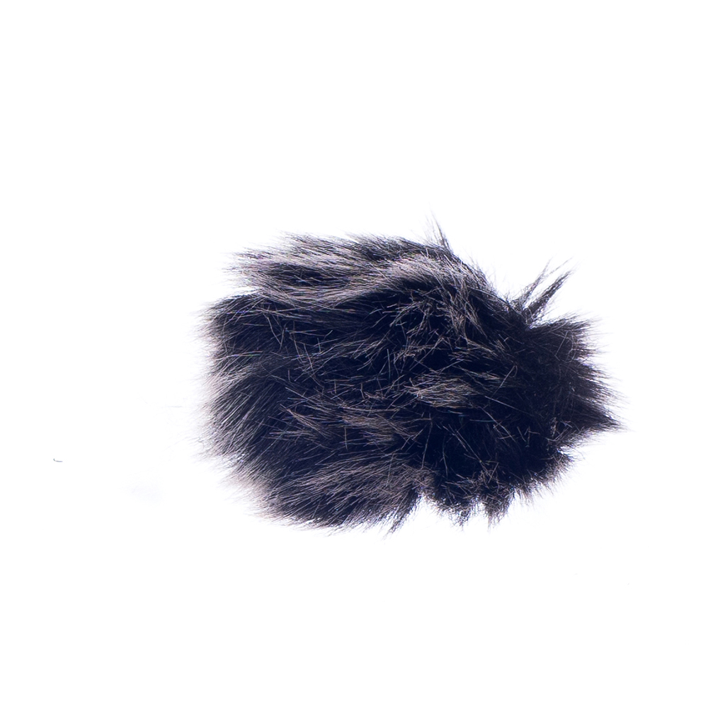 Black Fur Windshield Wind Muff for Lapel Lavalier Clip-on Microphone Mic
