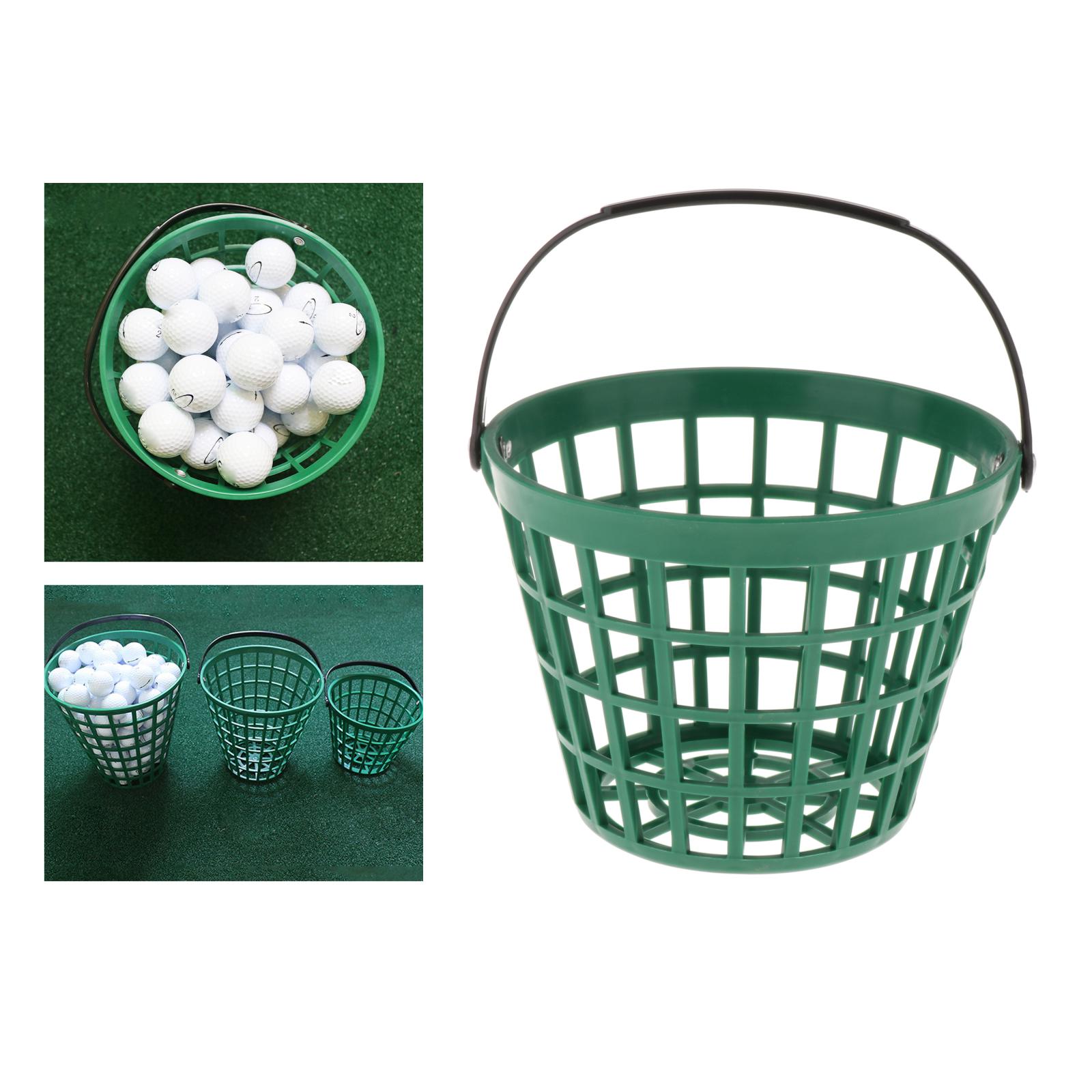 High Strength Golf Ball Basket, Durable Golf Course Balls Carrier Carry Bucket Container, Ball Holder with Rotatable Handle