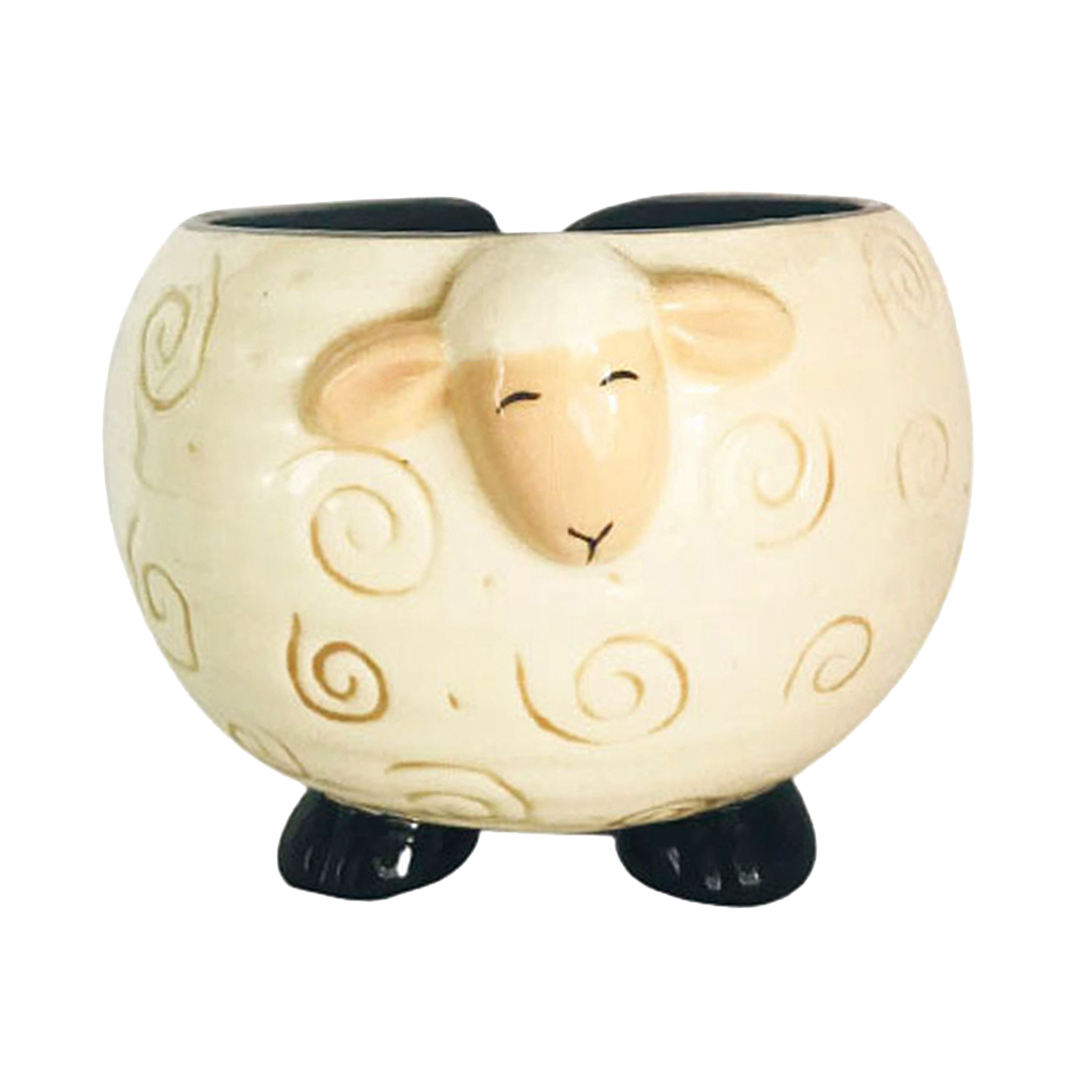 Ceramic Yarn Bowl Crocheting  Holder Adorable Needlecraft Storage Bowl
