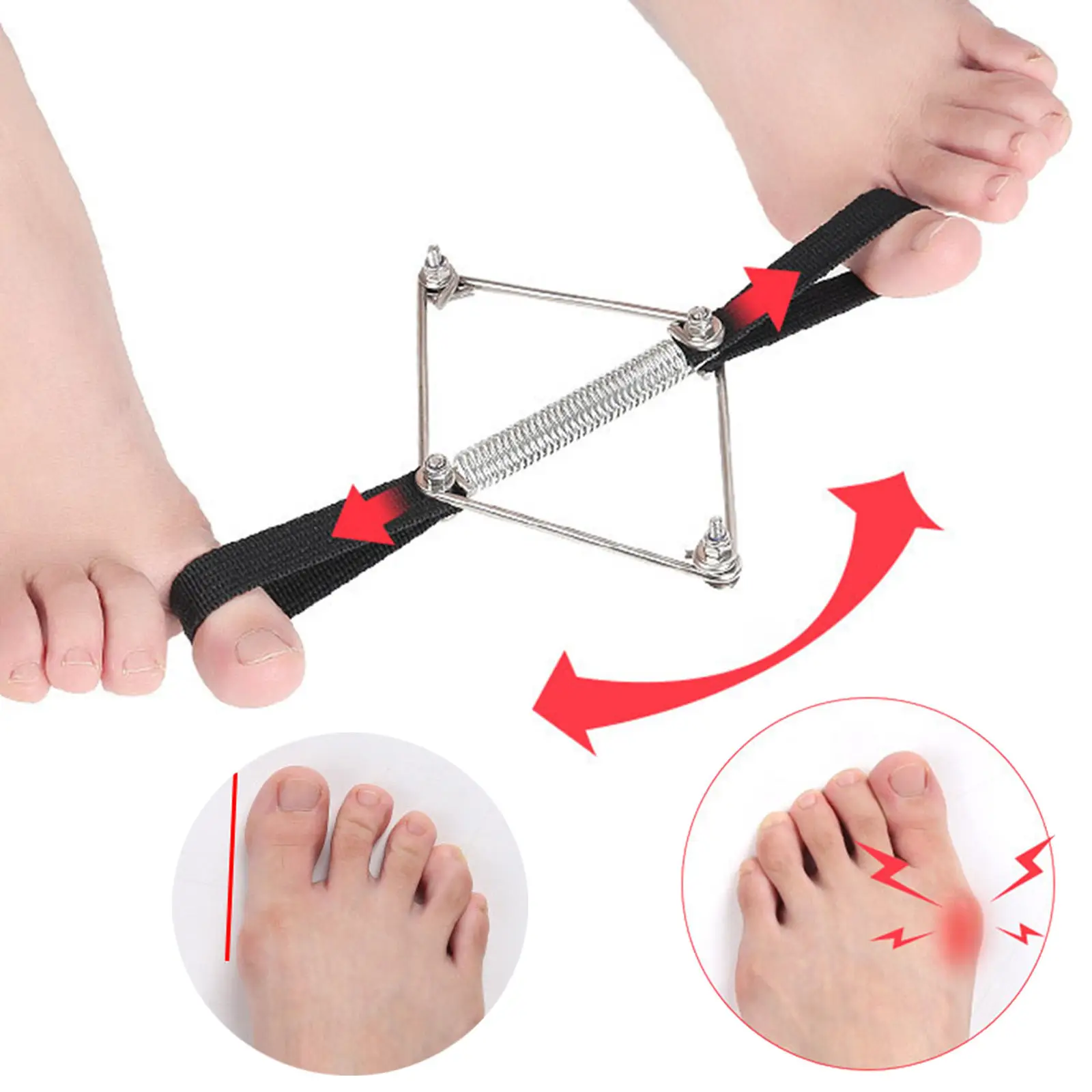 Bunion Corrector Nylon Steel Elastic Toe Exerciser Toe Stretcher for Hammer Toes Big Toe Joint Toe Alignment Foot Care