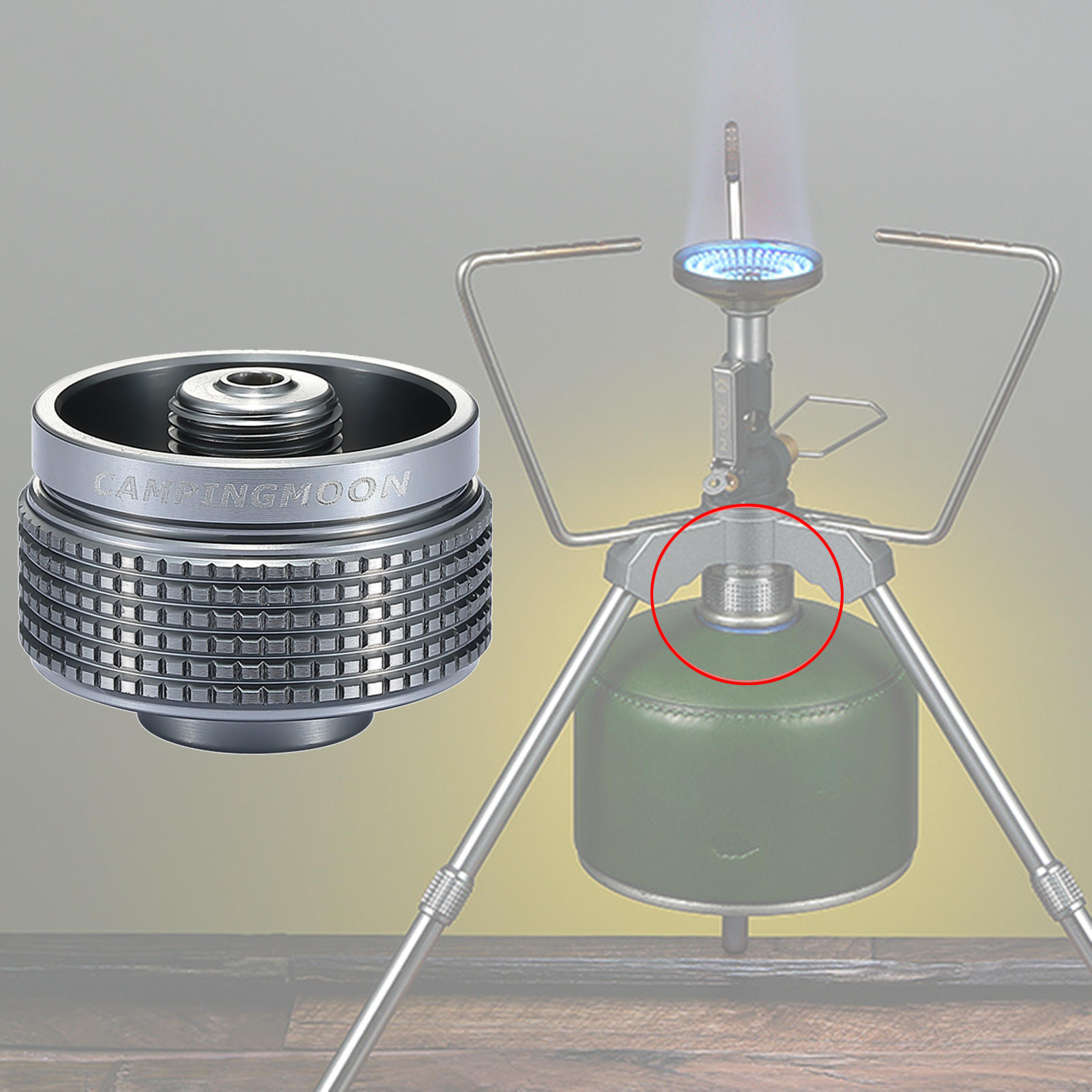 Metal Gas Stove Adapter Valve Output Propane Gas Adapter Gas Can Elements for Fishing Backpacking Camping Outdoor Cooking Hiking
