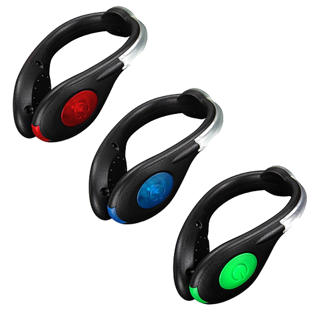 1 Pair High Visibility Super Bright Safety LED Shoe Light Clip - Fits Most