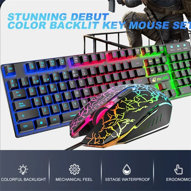 U2JE-teclado pequeño con retroiluminación RGB, Accesorio luminoso de una  sola mano para videojuegos, teclas multimedia y Dial clásico, color negro,  35 teclas - AliExpress