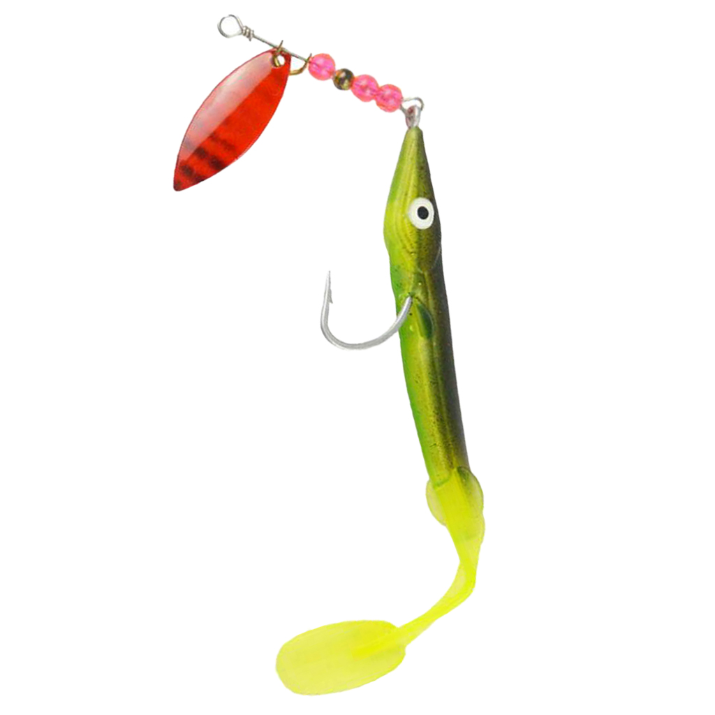 1 Piec Eye   Lure T Tail Soft Fishing Lure with Single Hook Tackle