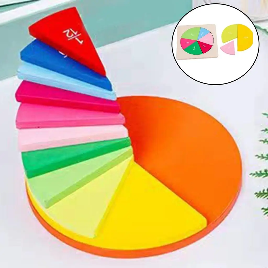 12X Fraction Circle Tiles Learn Fractions Maths Games Learning Education Toy HS3 