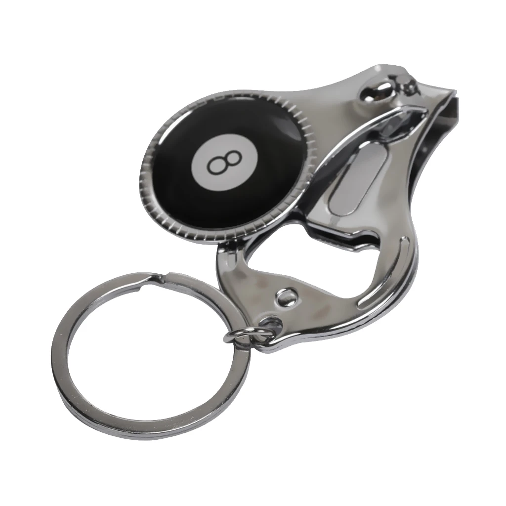 1 Piece Nail Clipper Nail Cutter with Key Ring Billiards Ball Pattern