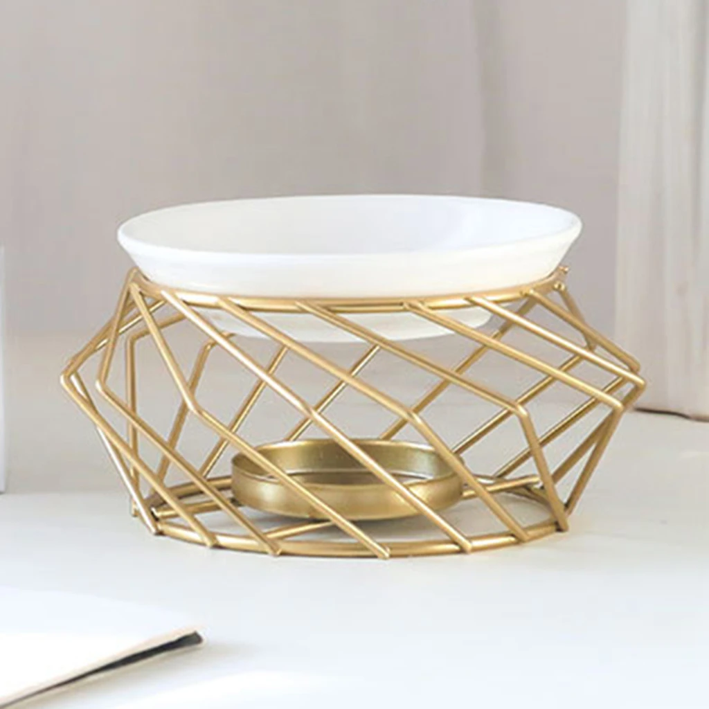 Geometric Essential Oil Burner Warmer Tea Light Holder Spa Living Room Decor