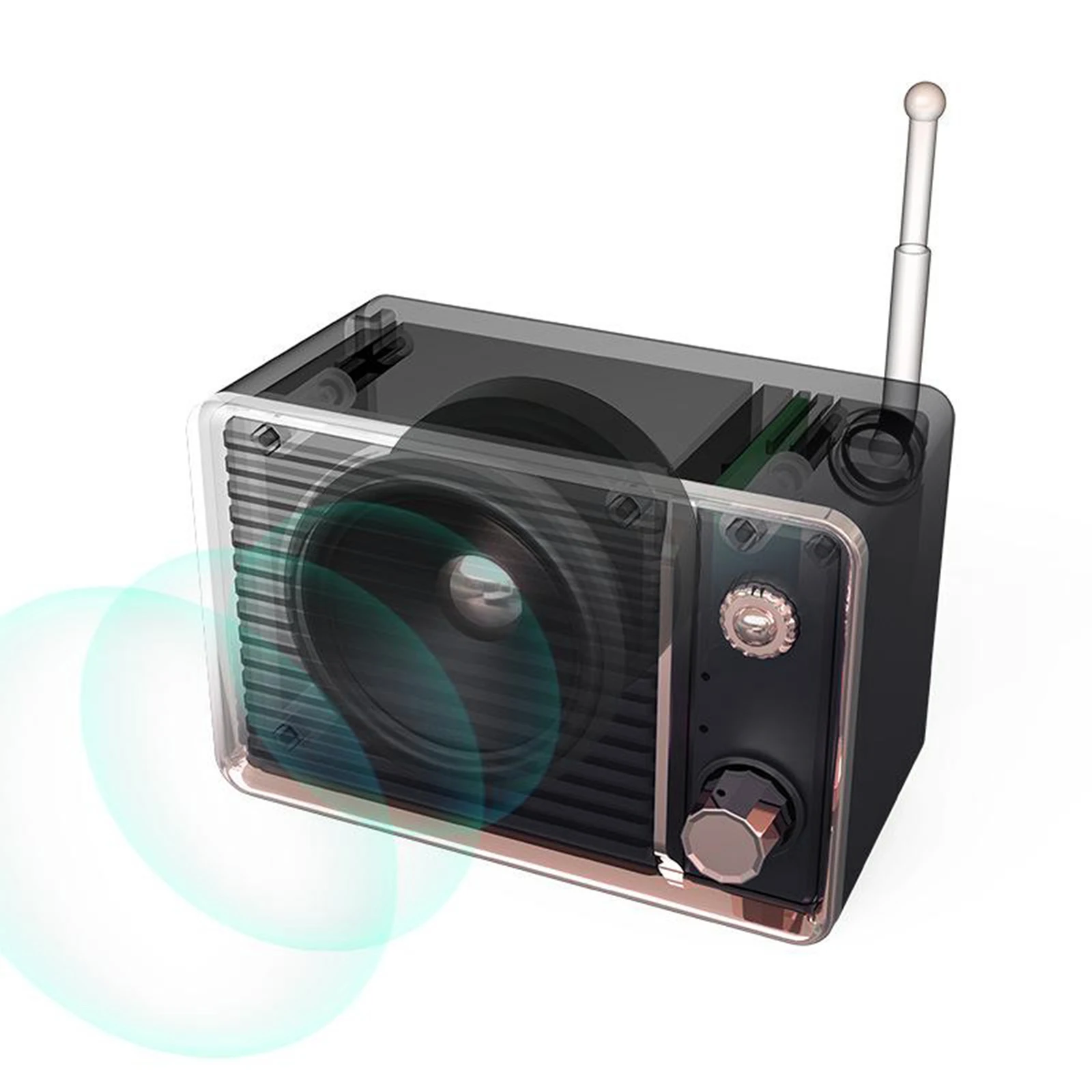 Portable Bluetooth Retro Speaker Wireless USB Loudspeaker Rechargeable 10m, Durable to Use