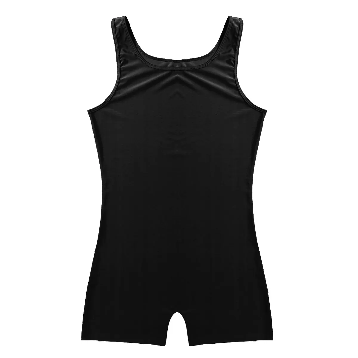 Men's Bodysuit One Piece Sleeveless Stretchy Bulge Pouch Swimwear Male ...