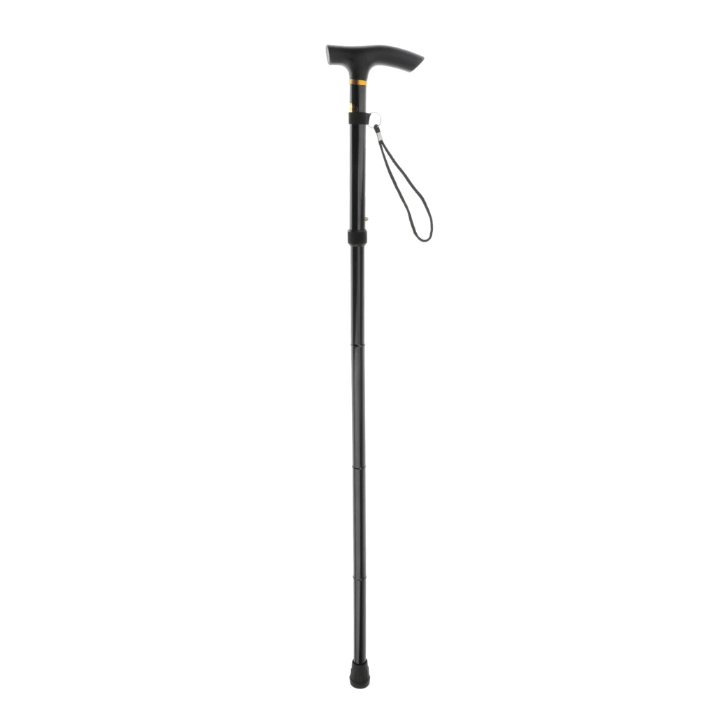 Height Adjustable Walking Stick Aluminum Metal Folding Cane Lightweight Easy Grip, 5 Colors Available