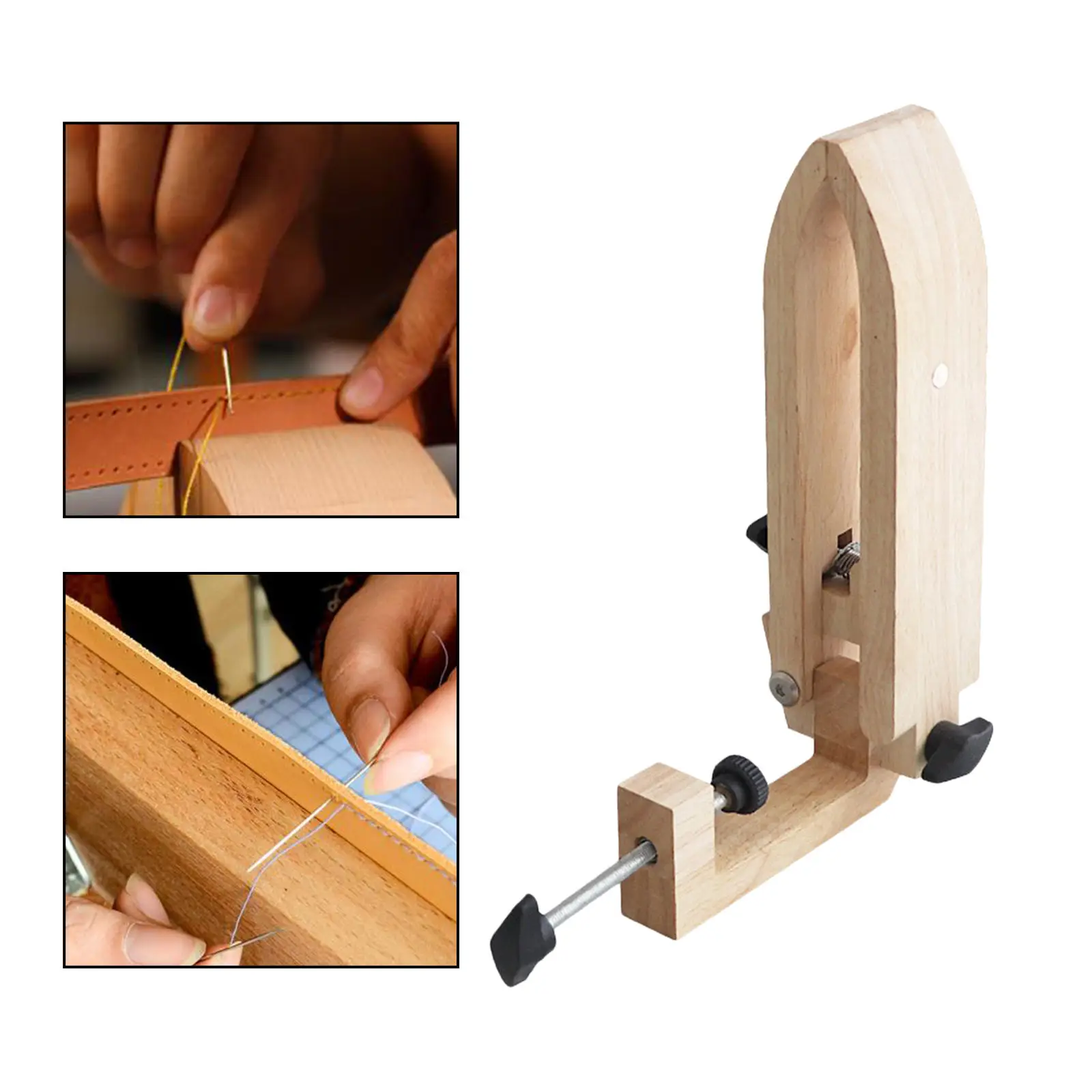 Wood Leathercraft Hand Stitching Leather Craft Lacing Sewing Pony Horse Clamp for Leathercraft Sewing DIY Table Desktop Tool 