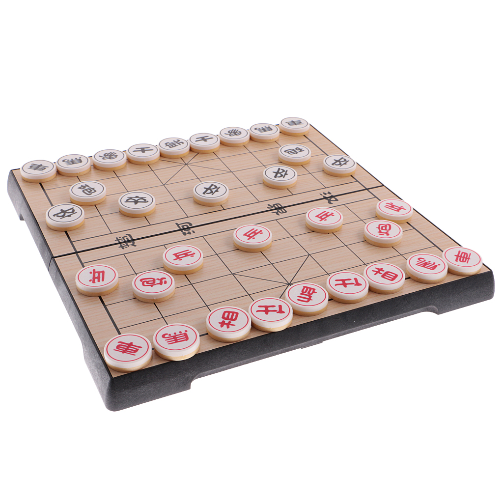 Magnetic Chinese Chess Checkers Xiangqi Chess Pieces Set for Family Game Travel