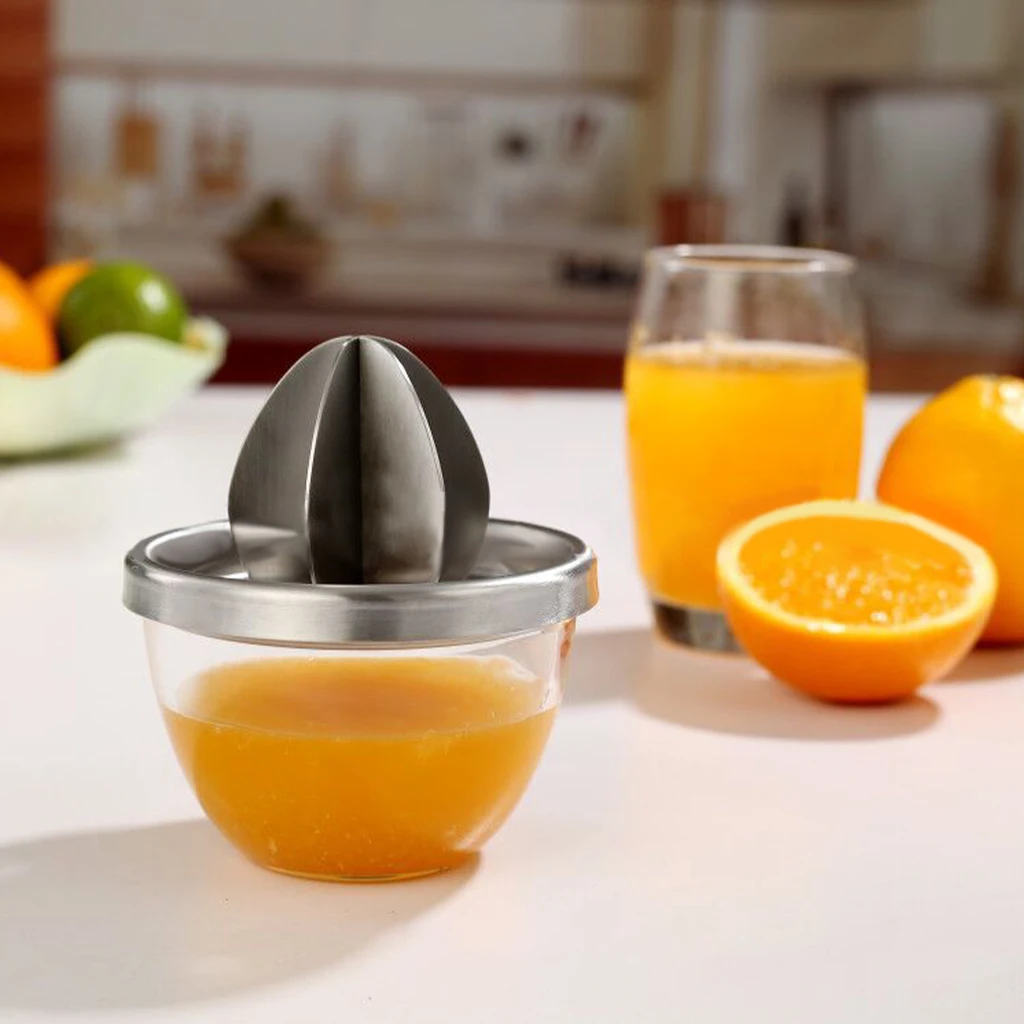 Manual Citrus Orange Juicer 304 Stainless Steel Durable Press Juicer for Kitchen
