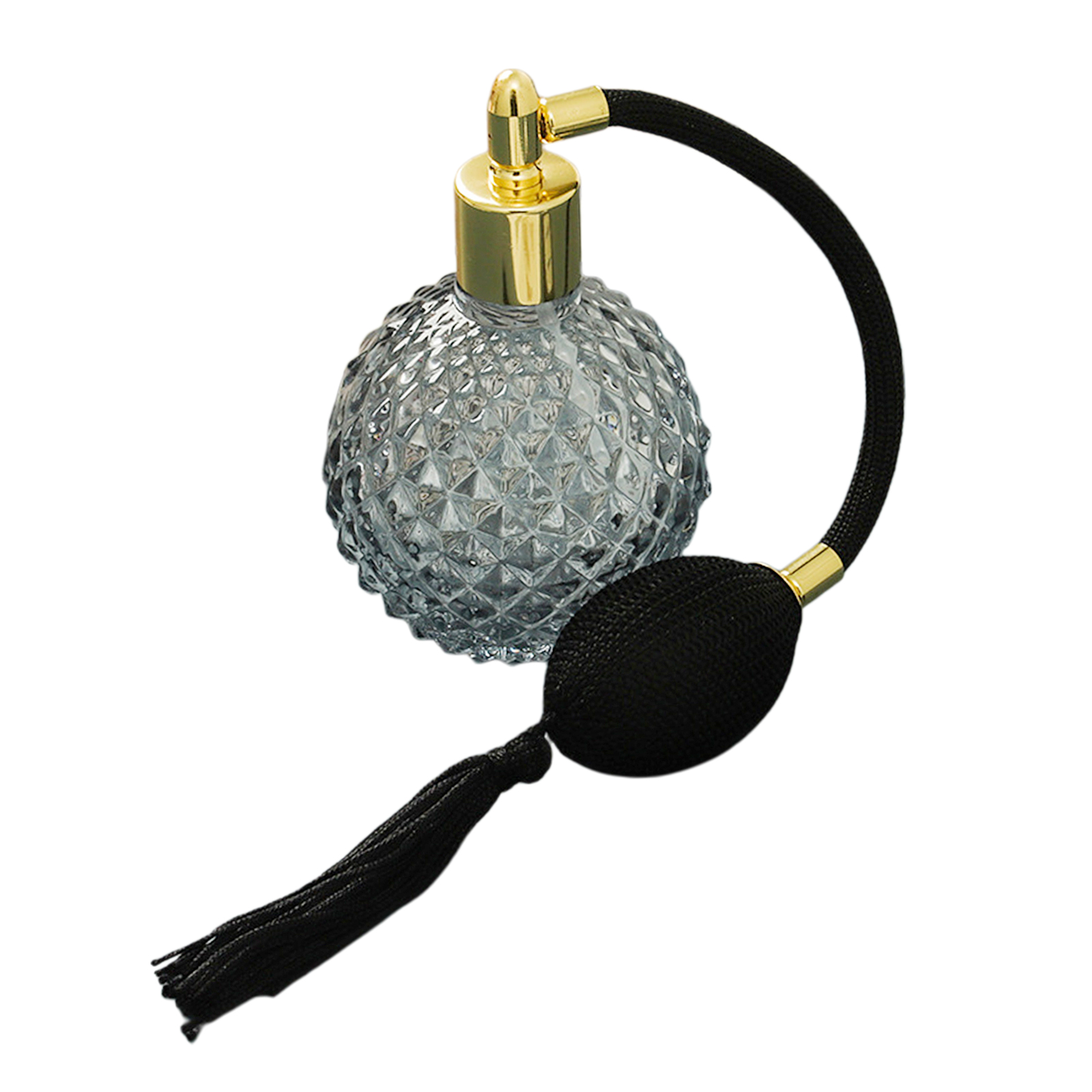 100ml Crystal Art Vintage Style Empty Refillable Perfume Atomizer Long Tassel Spray Bitter Bottle With Air Bag