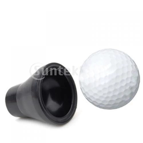 Black Rubber Golf Ball Pick-up Suction Cup Putter Grip Retriever Tool