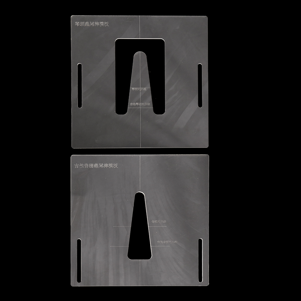 2pcs Transparent Acoustic Neck Joint Routing Template Guitar Making Molds