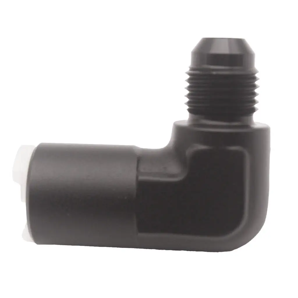 Black Automotive AN-6 90Degree Quick Connect Female Fuel Oil Adapter Billet