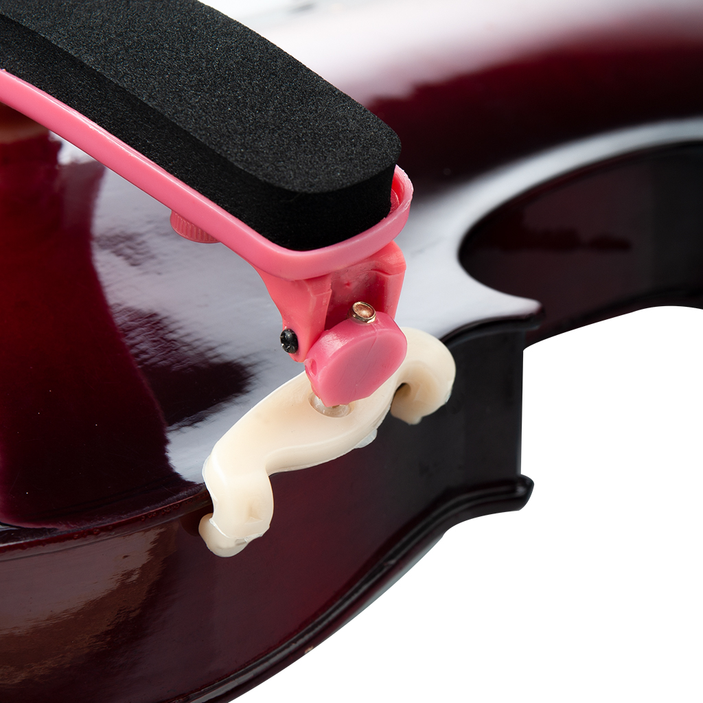1/2 1/4 Violin Shoulder Rest Pads Plastic Adjustable Shoulder Violins Rest, Pink