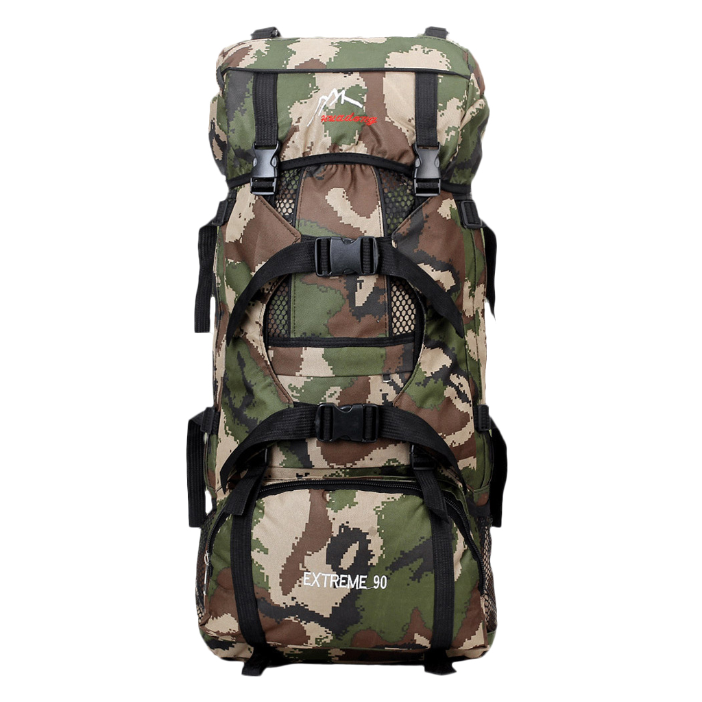 90L Large Hiking Mountaineering Camping Travel Backpack  Outdoor Bag New