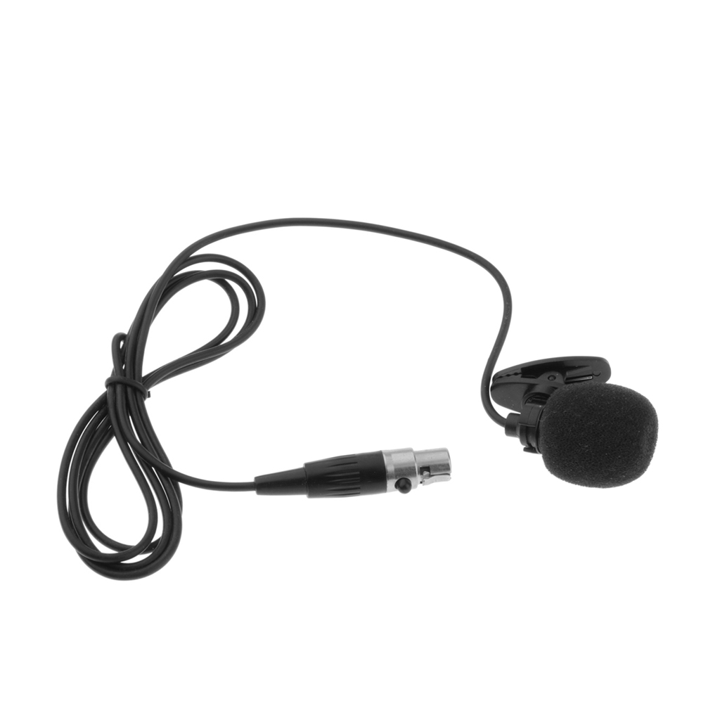 Professional XLR 4 Pin Microphone Lapel Metal Tie Clip For PC Transmitter
