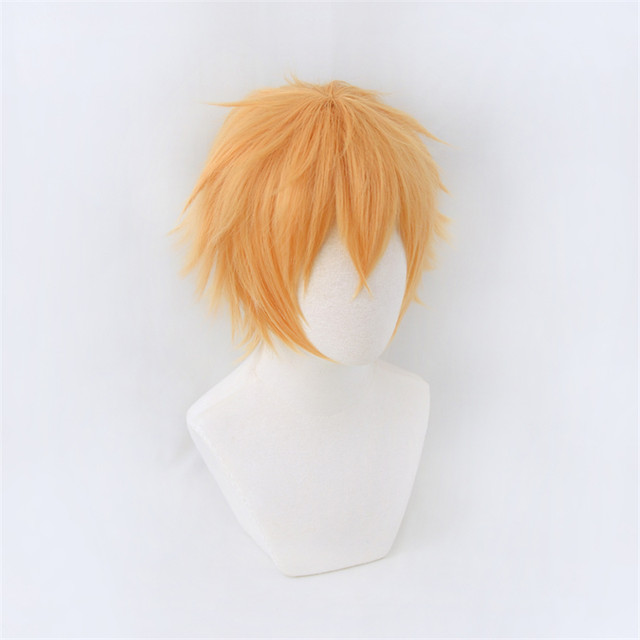 Anime Chainsaw Man Denji Cosplay Wig Golden Short Wig Eyes Patch  Heat-resistant Fiber Hair +