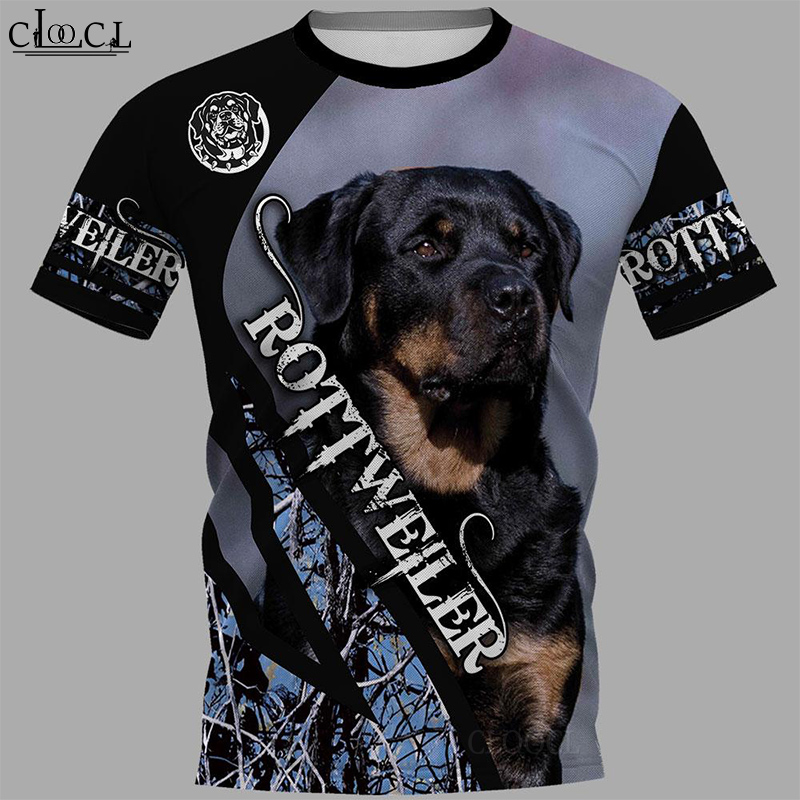 HX Newest Popular Rottweiler Dog Blue T Shirt 3D Print Fashion Harajuku Streetwear Pullover Tops Oversized Clothes Drop Shipping