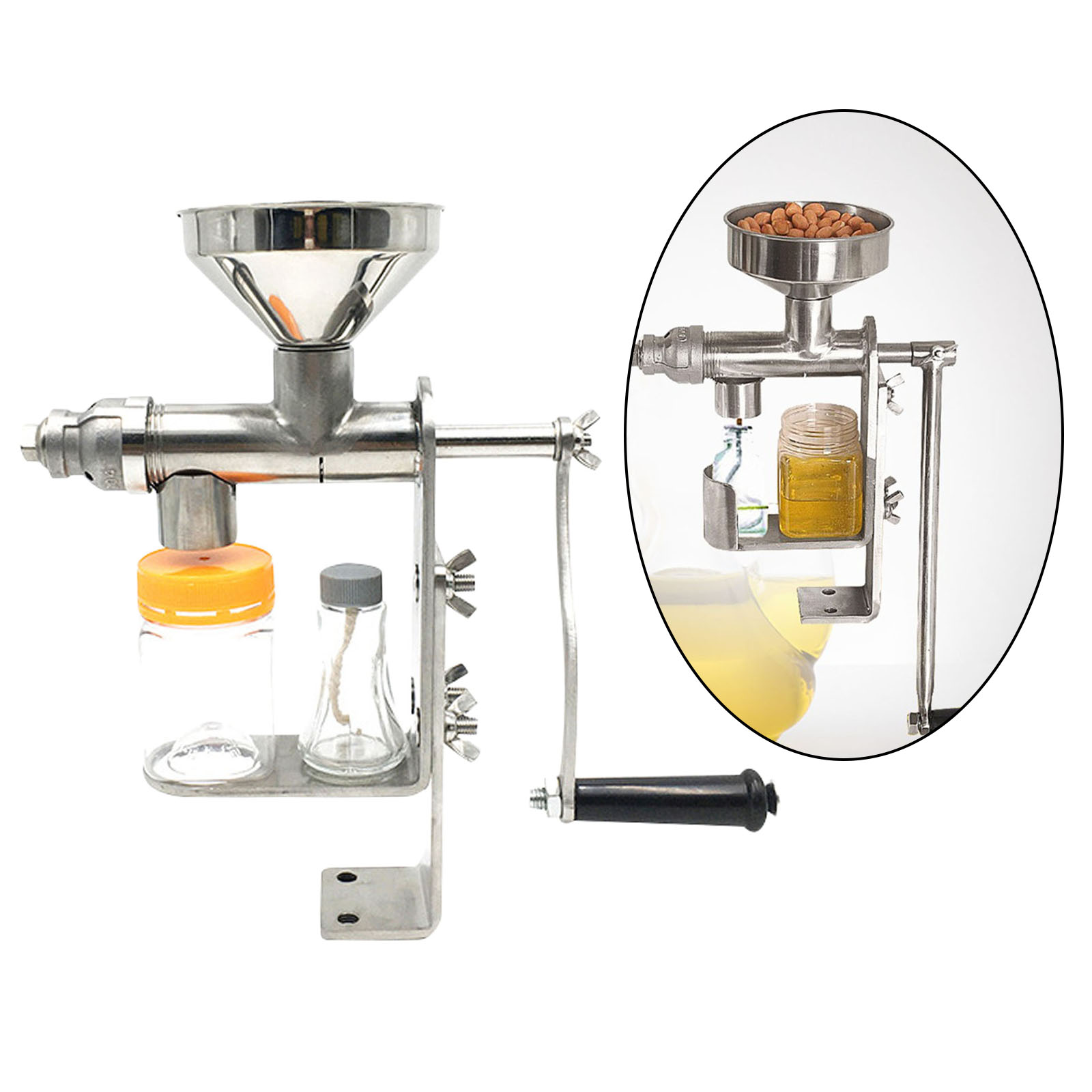 Manual Oil Press Machine Oil Extractor Hand Press Oil Expeller for , Walnut Seeds,  Seeds, Peanut Seeds
