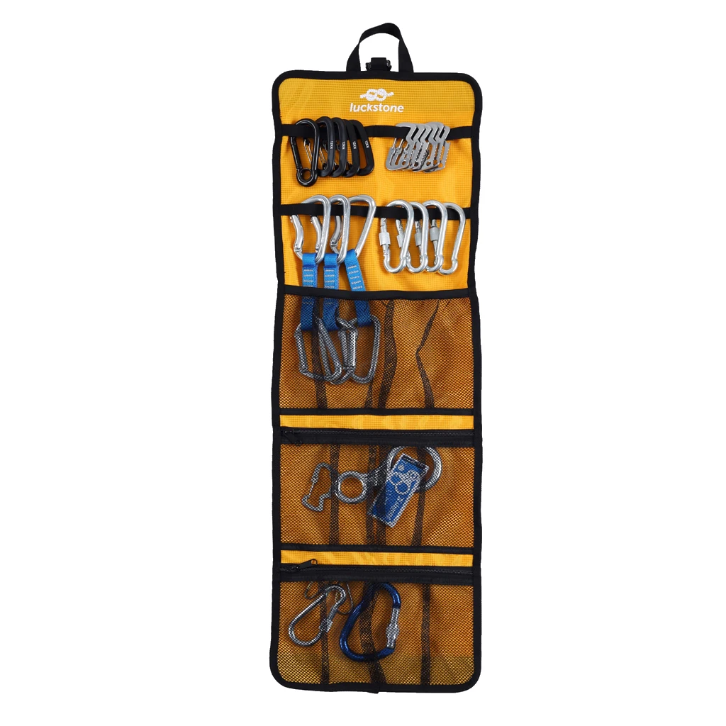 Professional Rock Climbing Carabiner Gear Equipment Organizer Pack Hand Bag