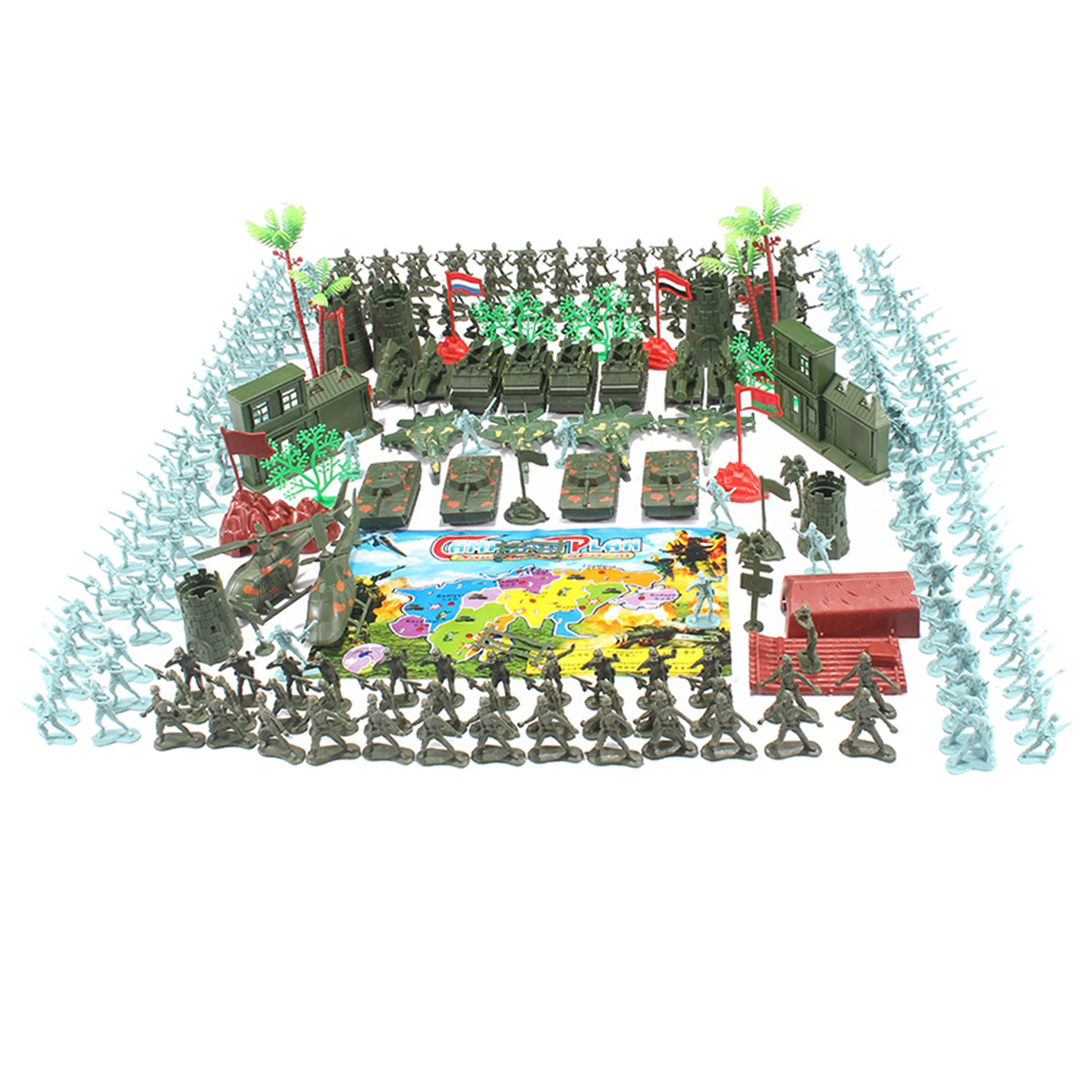 280pcs  War Simulation Ancient Soldier Static Army Figures Model Toy