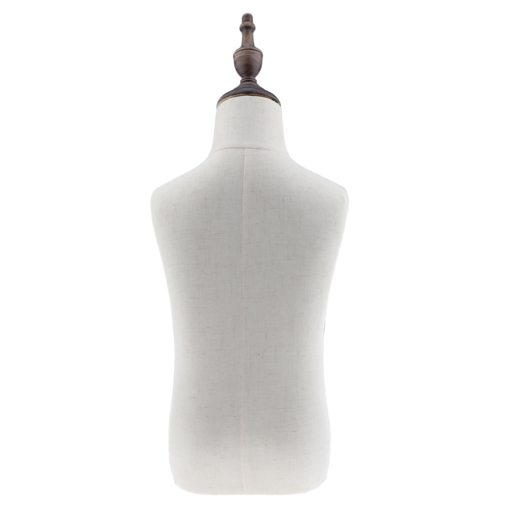 4 Year Old Child Kids Mannequin Body Torso Store Display Dress Form White Linen Fabric Cover with Mount Hole