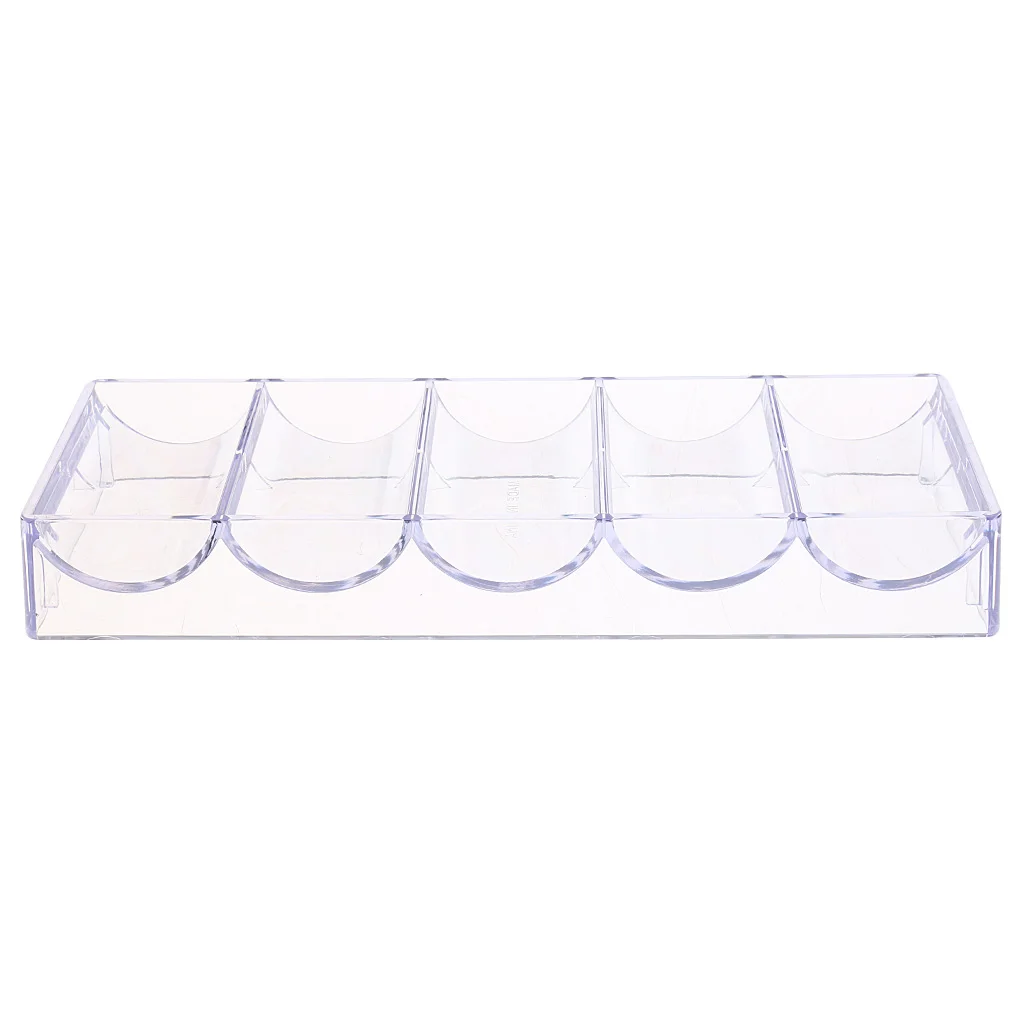 Casino Clear Plastic 100 Poker Chip Tray Stackable Holder Storage Tray