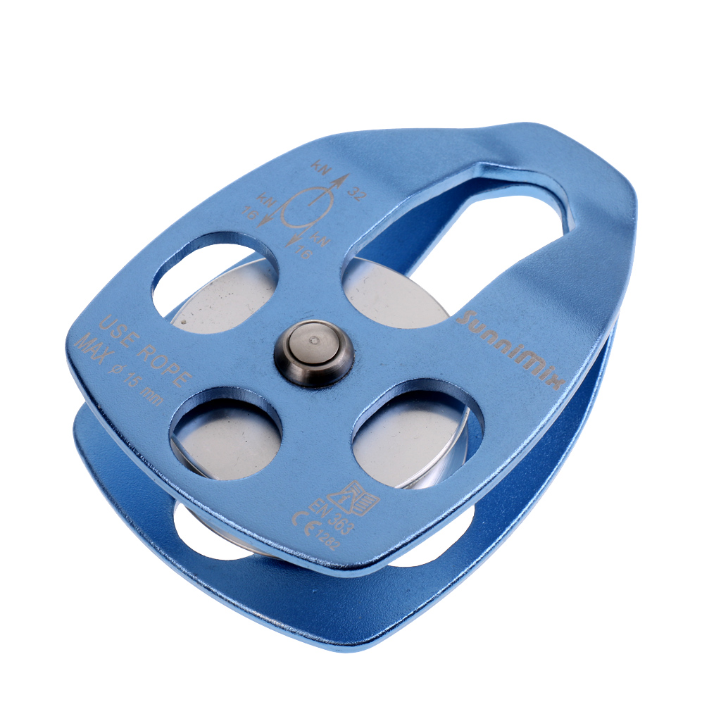 Safety 32KN Rock Climbing Single Pulley Tree Rigging  Mountaineering Hauling Rope Accessory Euqipment