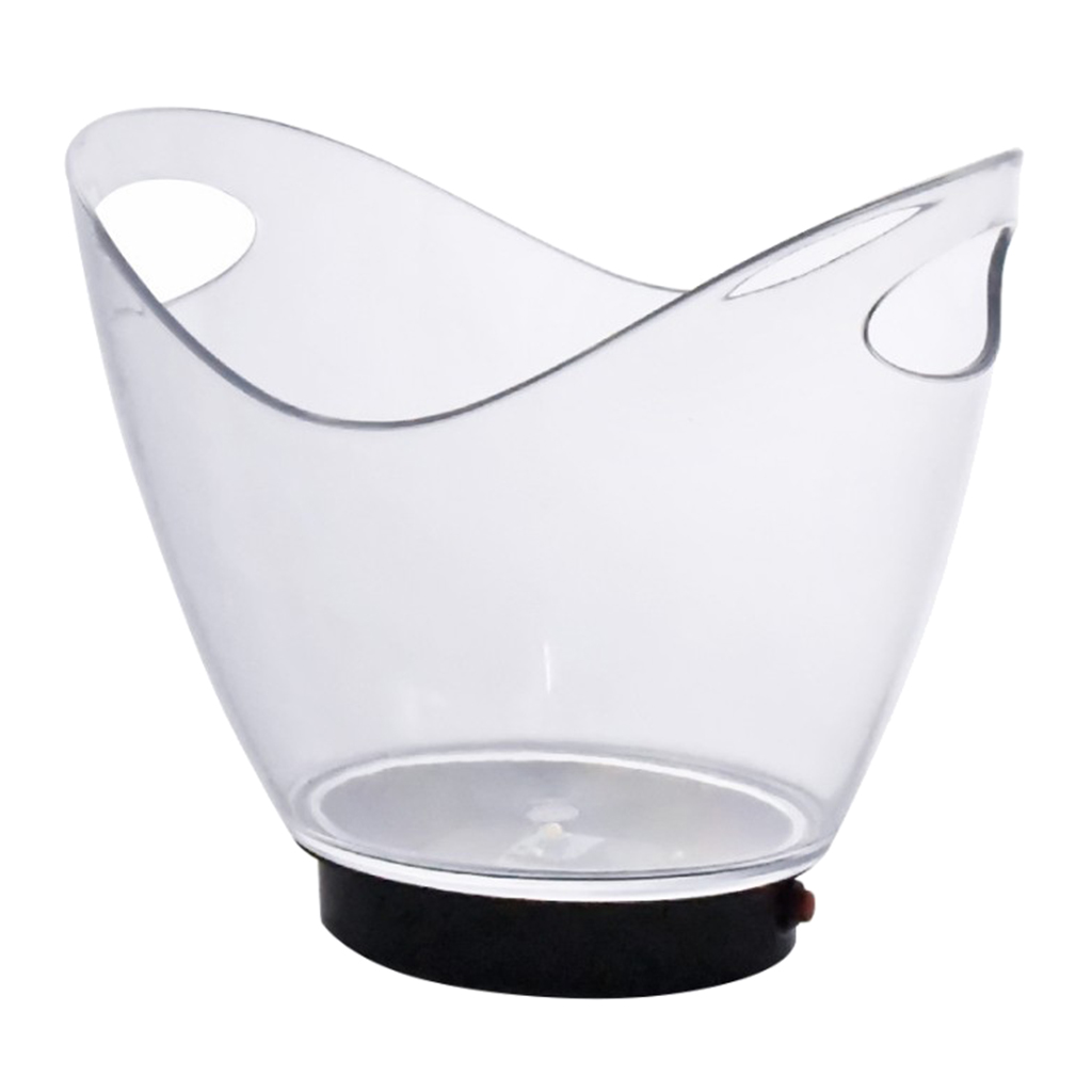 Ice Bucket Beer Wine Cooler Tub LED Color Changing 2L For Beverage Drinks
