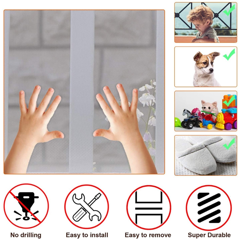 Corrimão de Proteção Corrimão Guarda Branco Malha Bebê Segurança Escadas Engrossar Ferroviário Net Criança Proofing Varanda 10ft x 28ec 7 Mamãe e Bebê