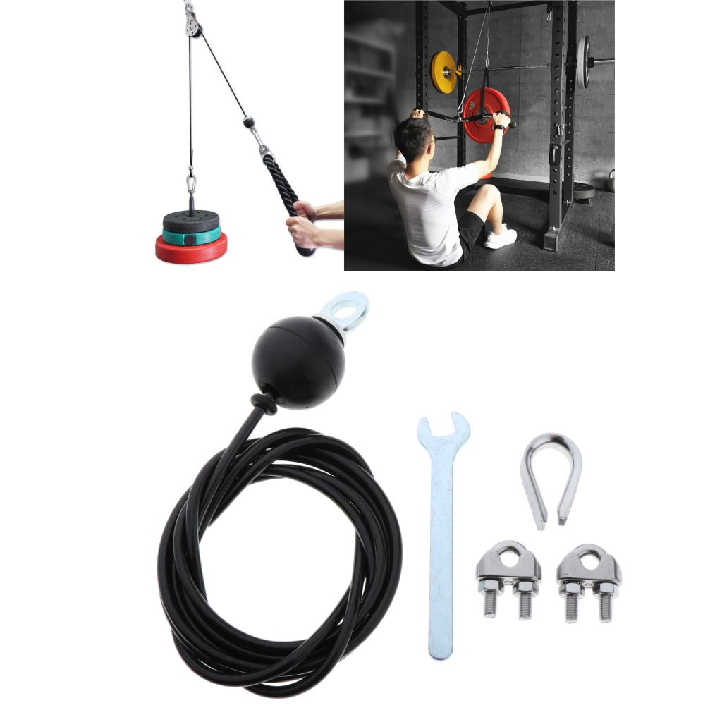 Fitness Machine Attachment Pulley Cable Replacement Parts Muscle Strength